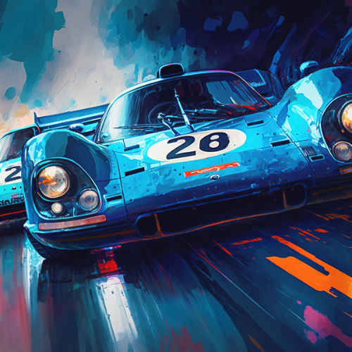 Blue Porsche 917K