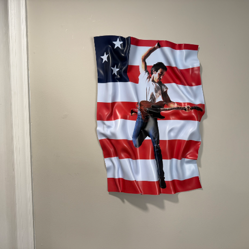 Bruce Springsteen 3D American Flag Art