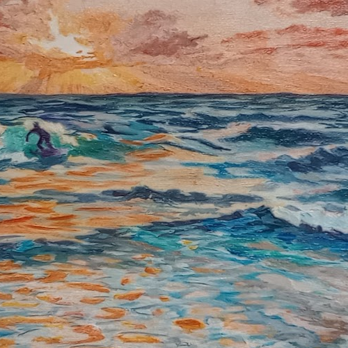 Cottesloe Sunset Surfer Study