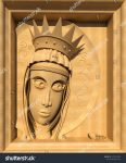 stock-photo-saint-mary-of-nazareth-d-illustration-high-profile-wood-carving-sculpture-in-a-frame-no-gloss-1278270463