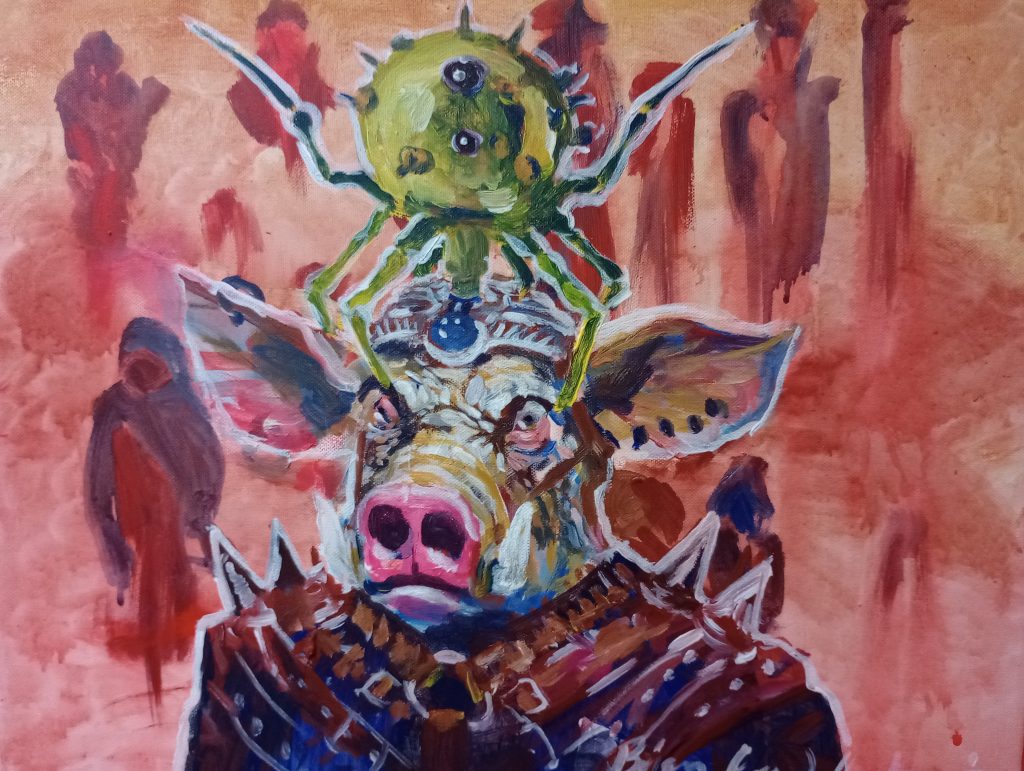 Steampunk Pig Politician - A Satirical Commentary on Power Corruption Responsibility and Accountability