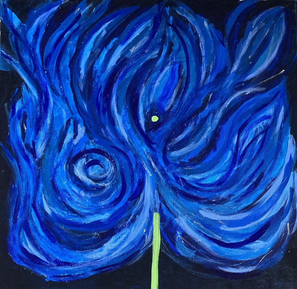 Abstract Blue Flower