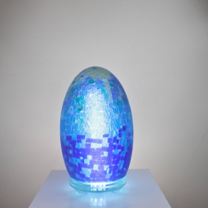 EGG LAMP, MOSAIC BLUE