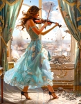 Woman With Violin 6