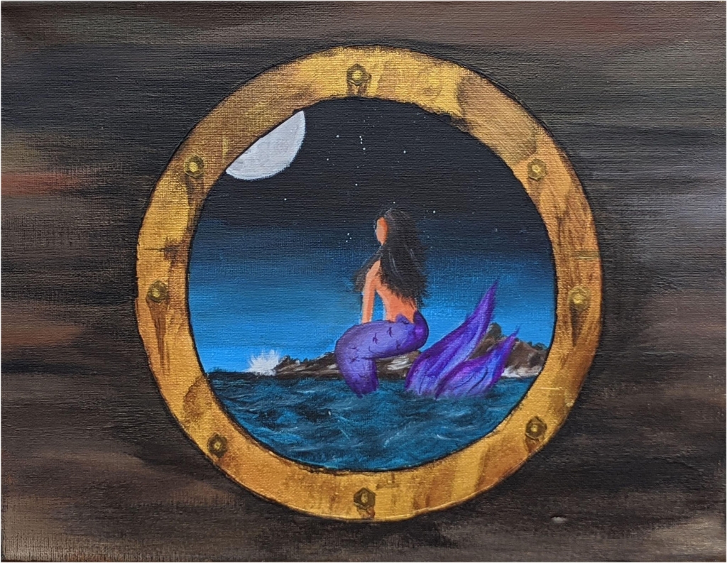 Through the Porthole: A Mermaid's Night