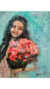 Woman with Flowers