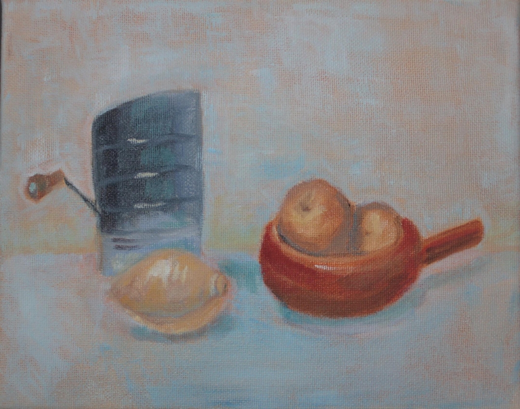 Still Life with Apples and Grater