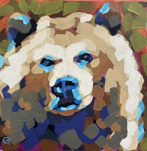 Bear Portrait in Abstract Style