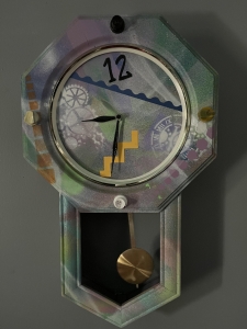 Abstract 60s Psychedelic Clock