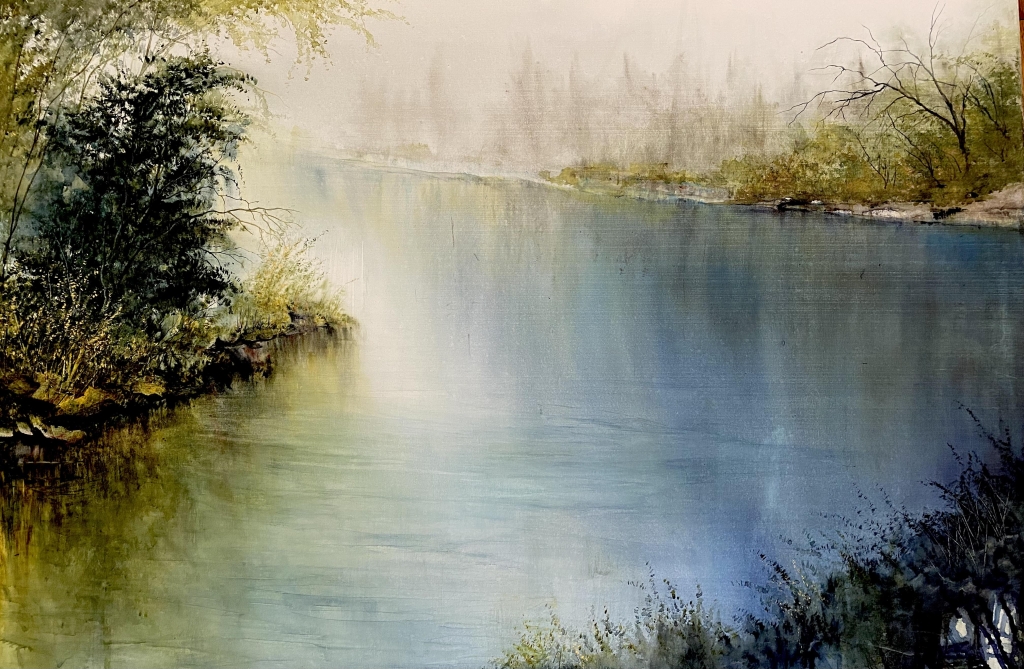 Misty Riverbank