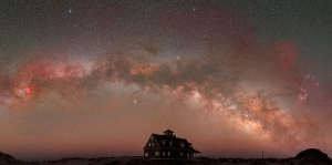 Milky Way over Coastal House