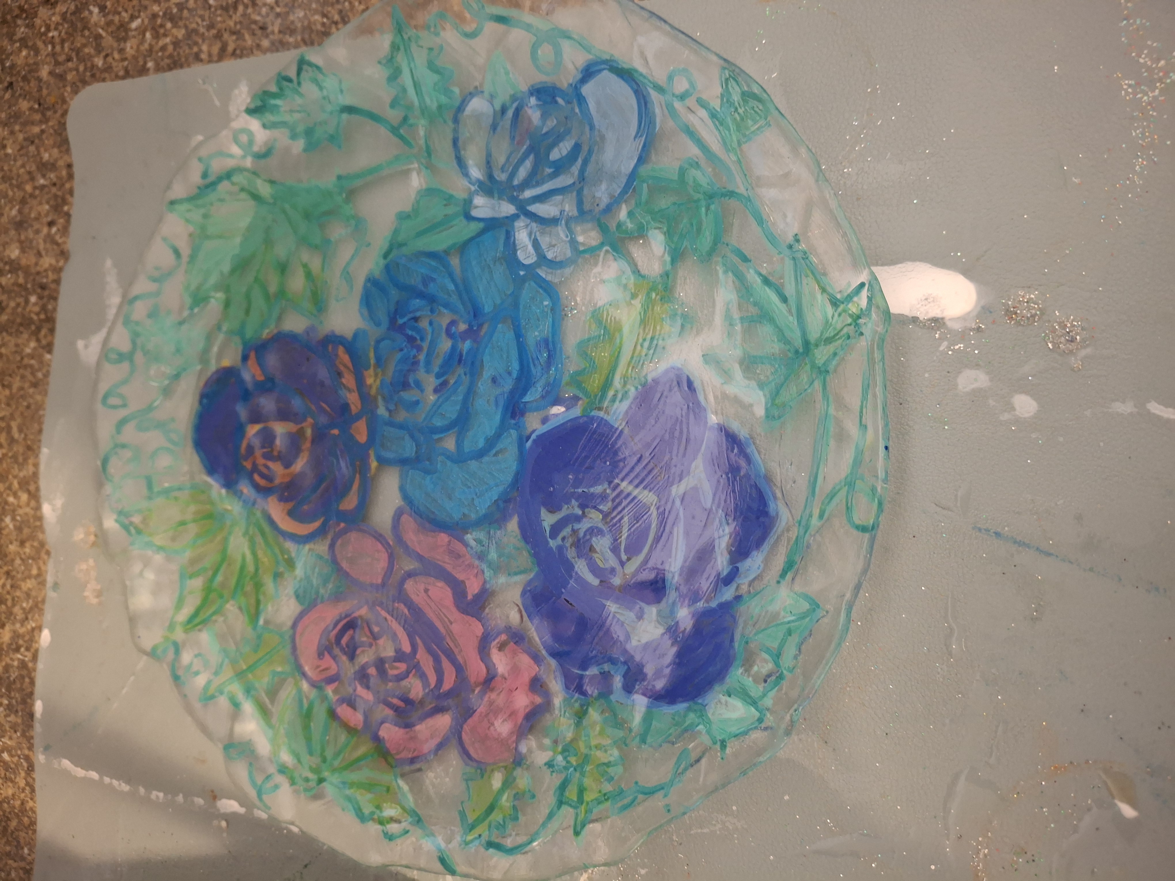 Floral Reverie on Glass