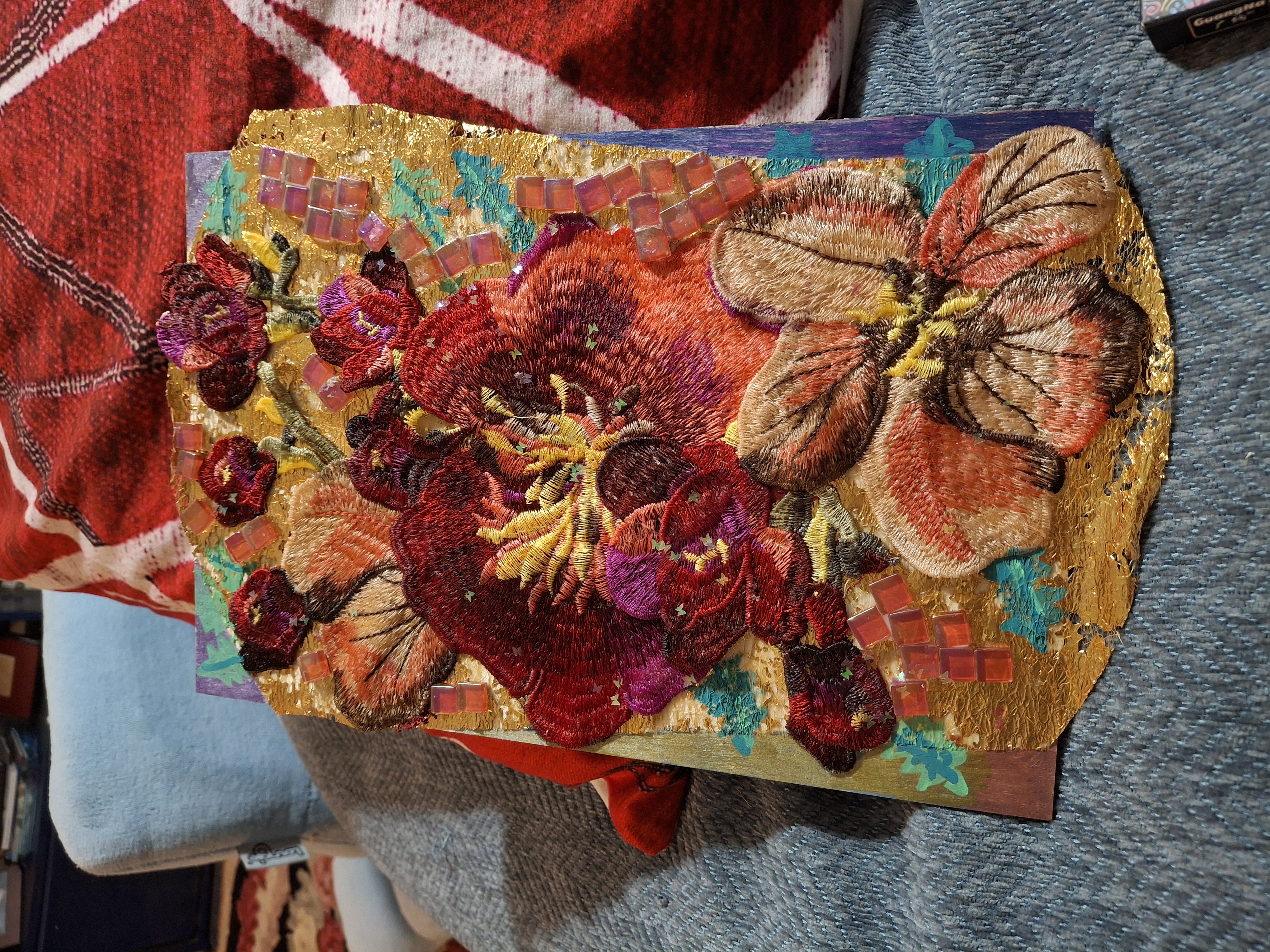 Embroidered Orchids