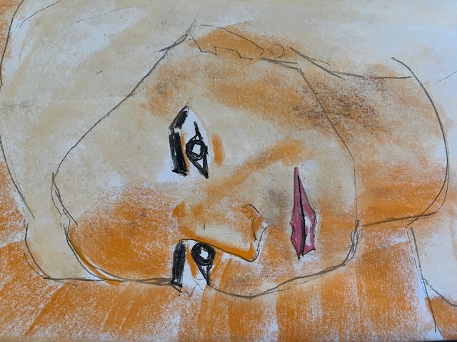 Reclining Figure in Ochre